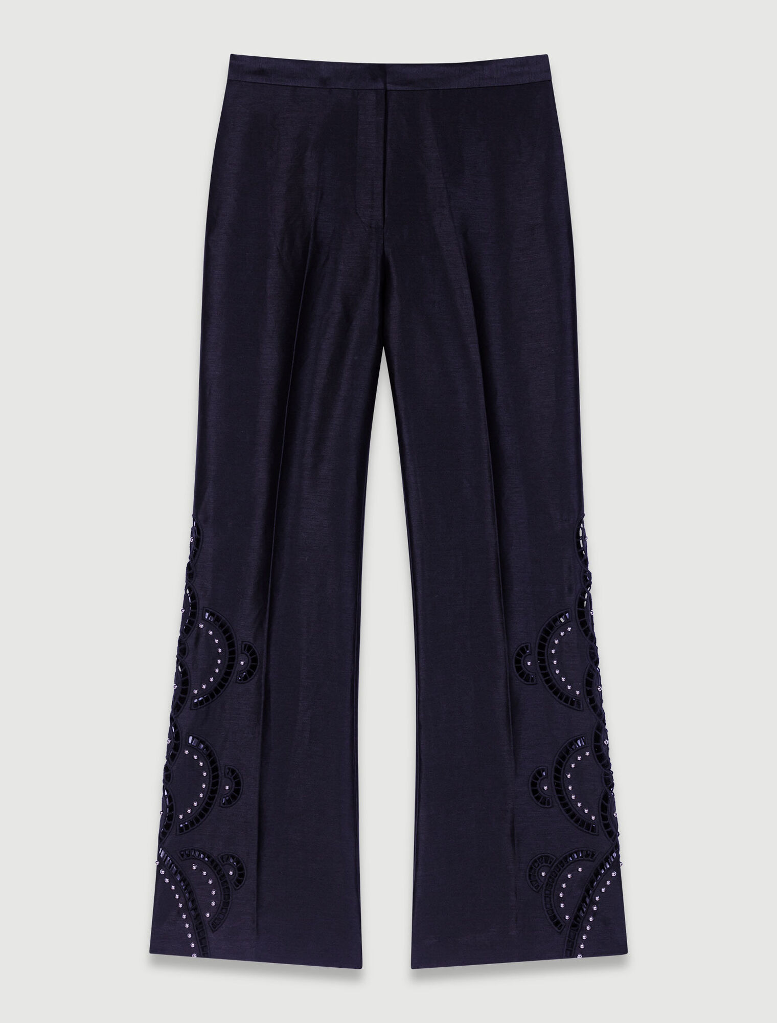 Pantalon évasé ajouré