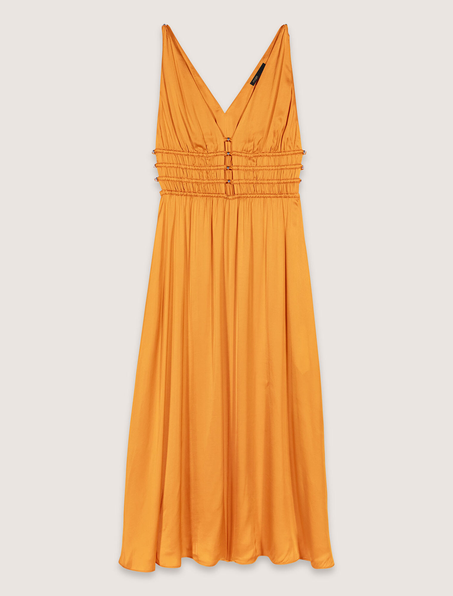 Robe longue satinée