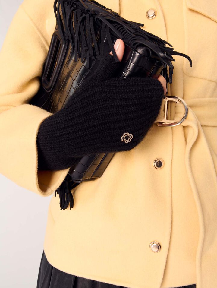 Manteau court double face ceinturé