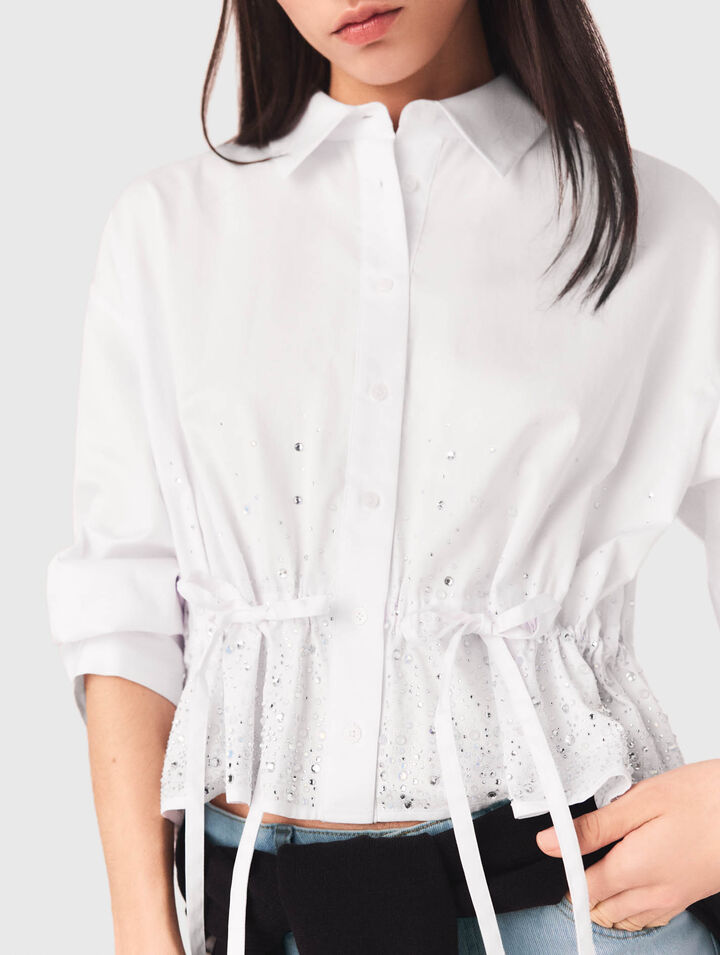 Chemise en coton avec strass