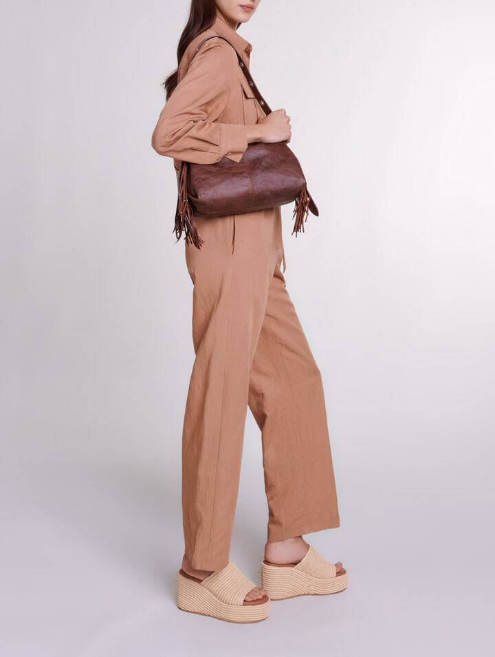 Linen blend trouser suit