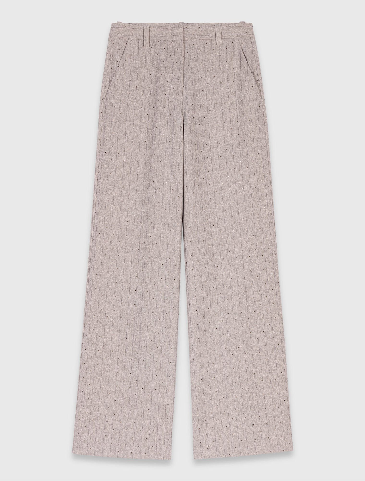 Pantalon tailleur à strass