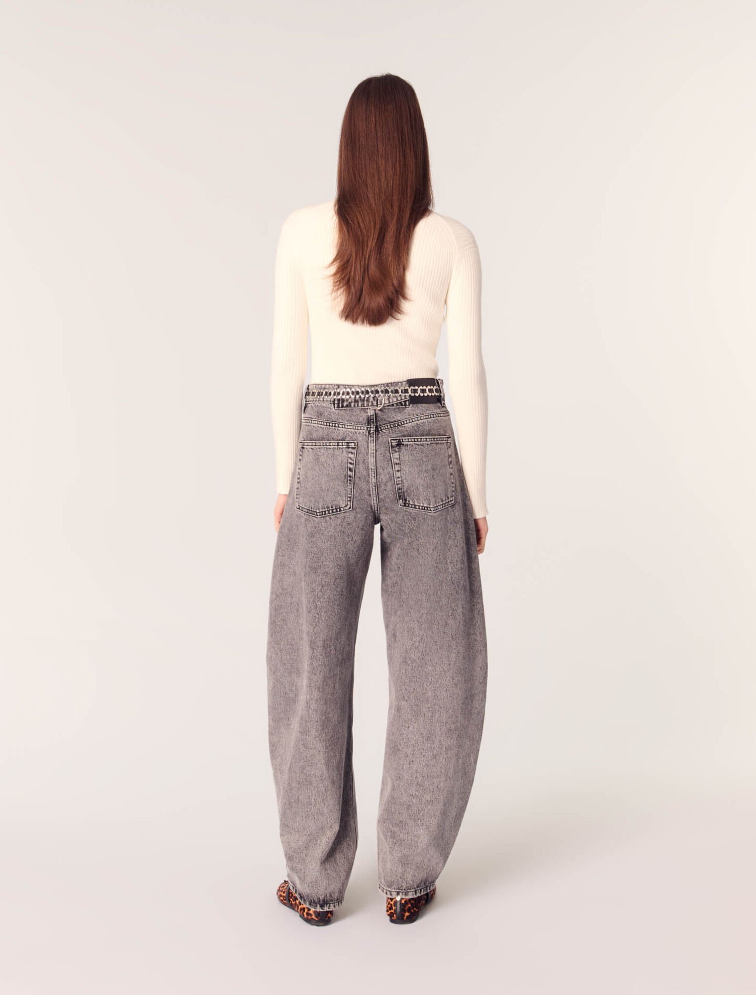Pull en maille côtelée