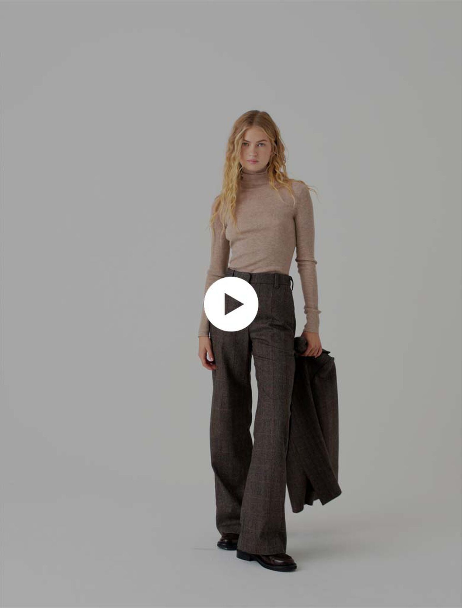 Pantalon de tailleur &agrave; carreaux