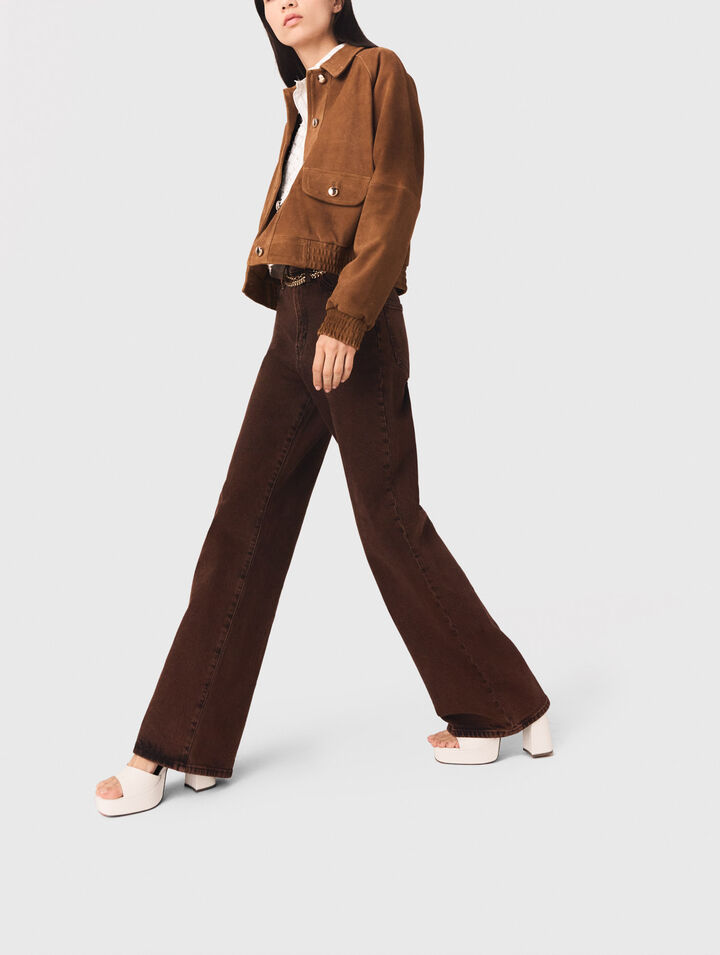 Jean bootcut avec cha&icirc;ne