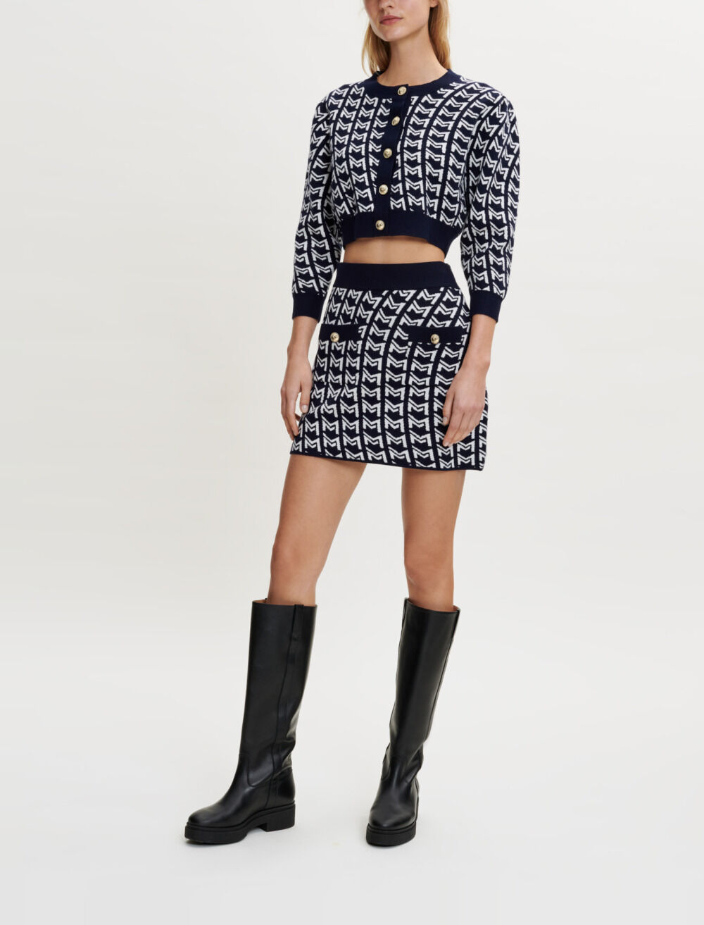 Jupe en jacquard monogramme Offline Skirts Shorts Maje