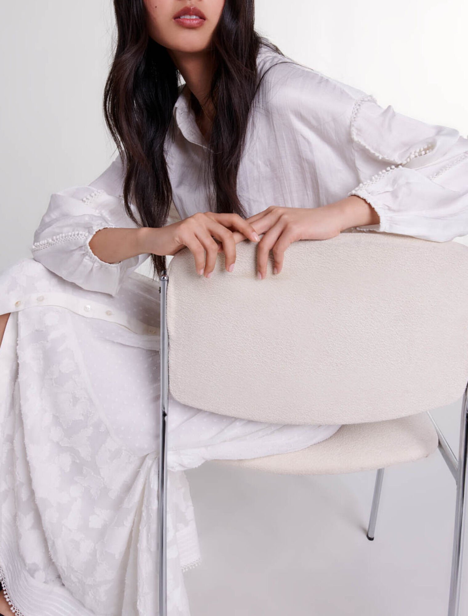 Robe longue en patchwork de coton