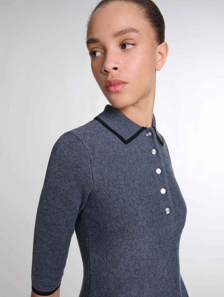 Robe courte en maille