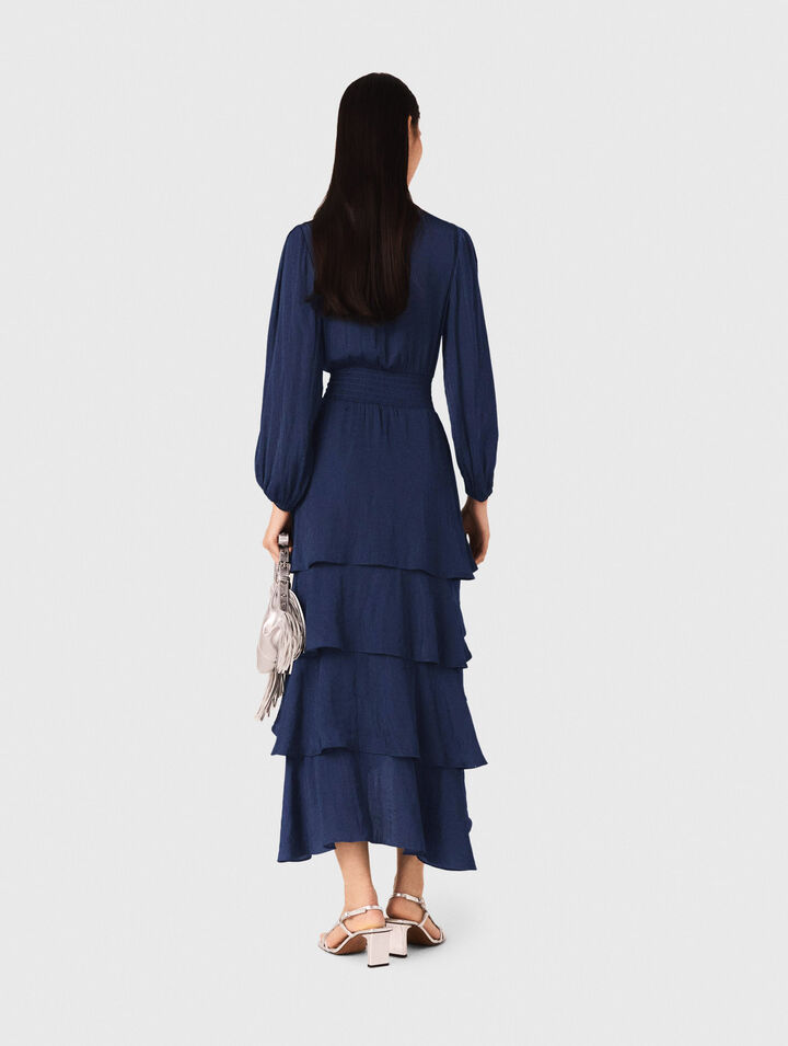 Robe longue à volants