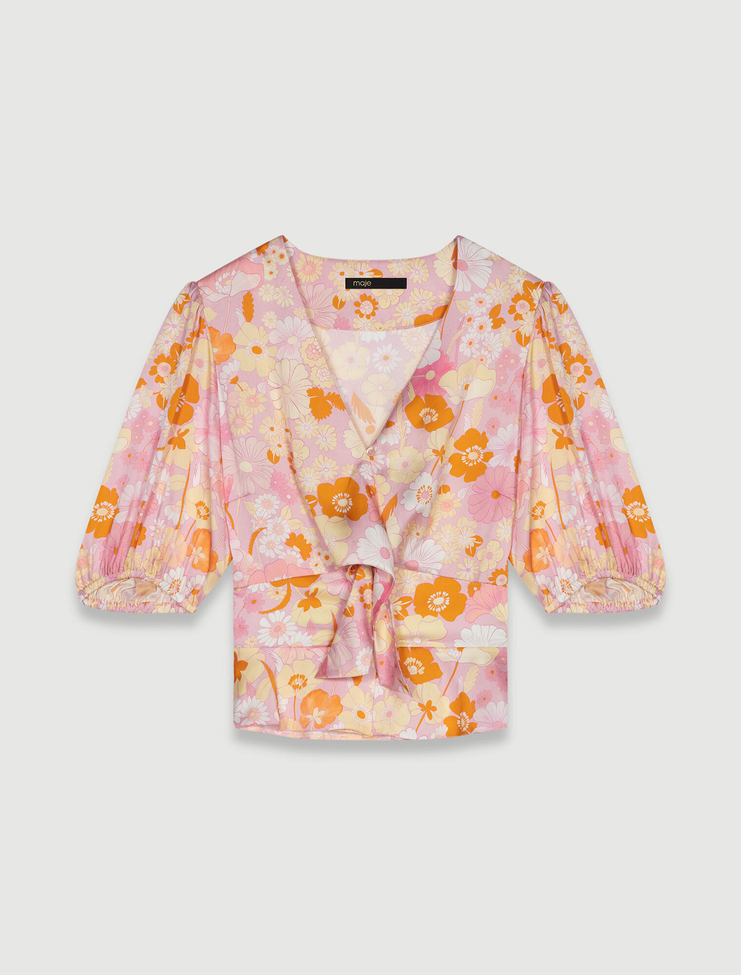 Printed flowing top