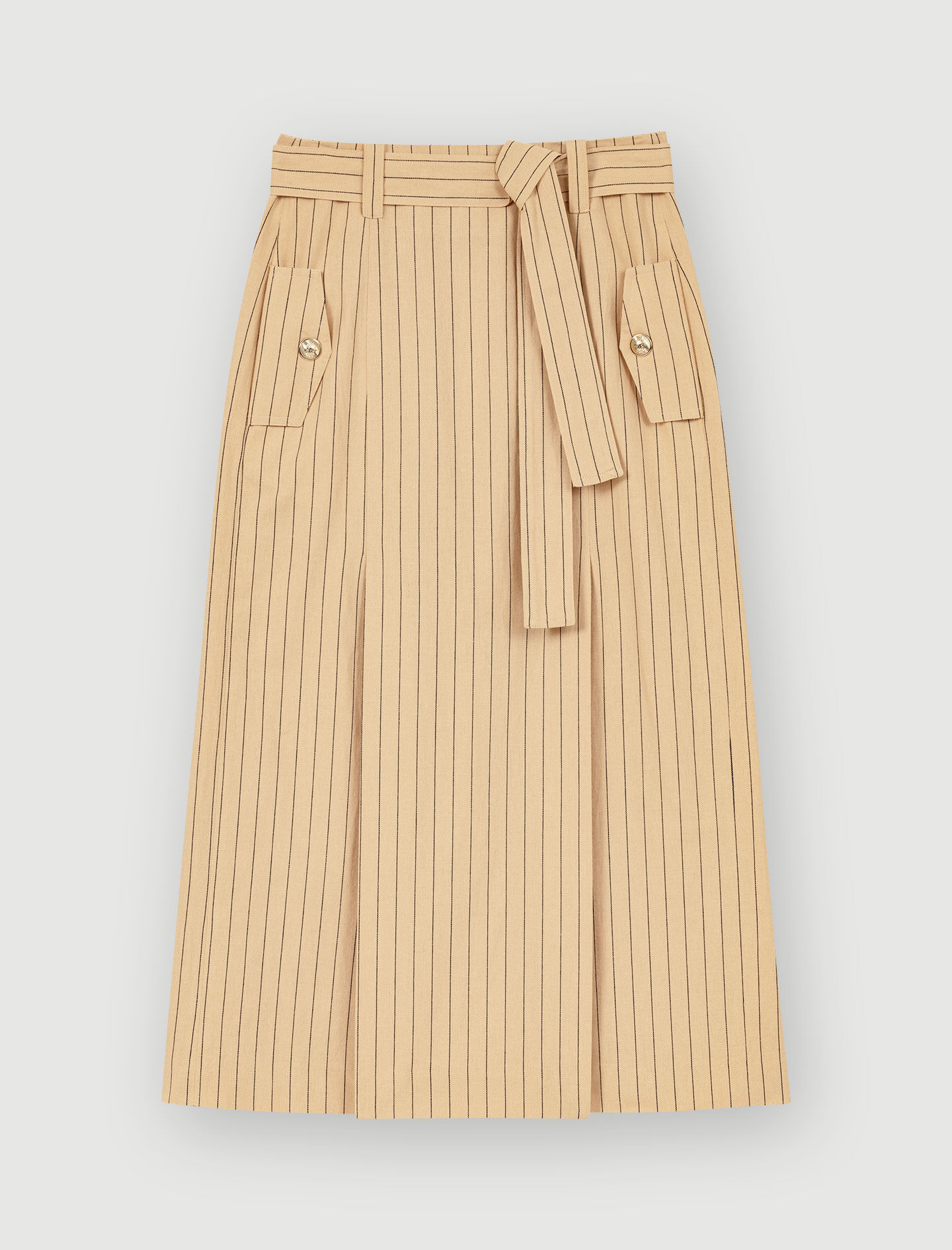 Jupe midi a rayures Jupes Shorts Maje