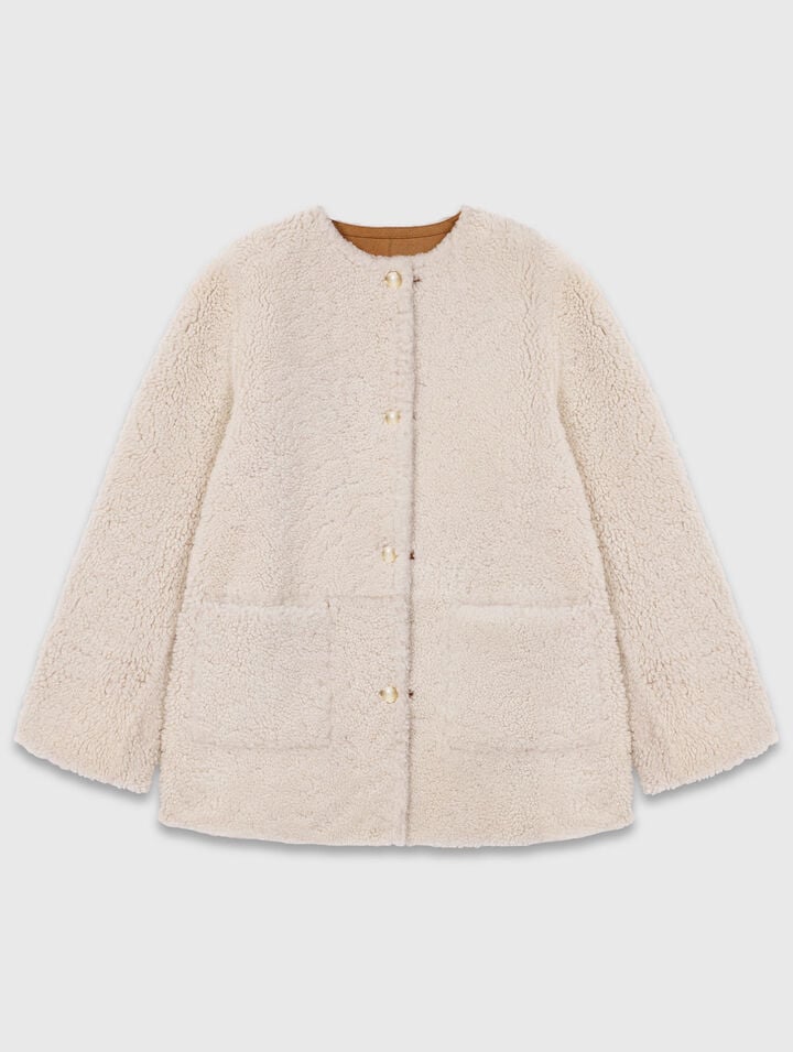 Manteau réversible en cuir