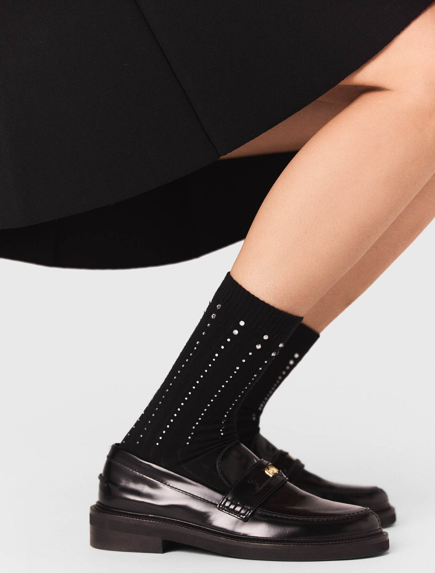 Chaussettes en coton à strass