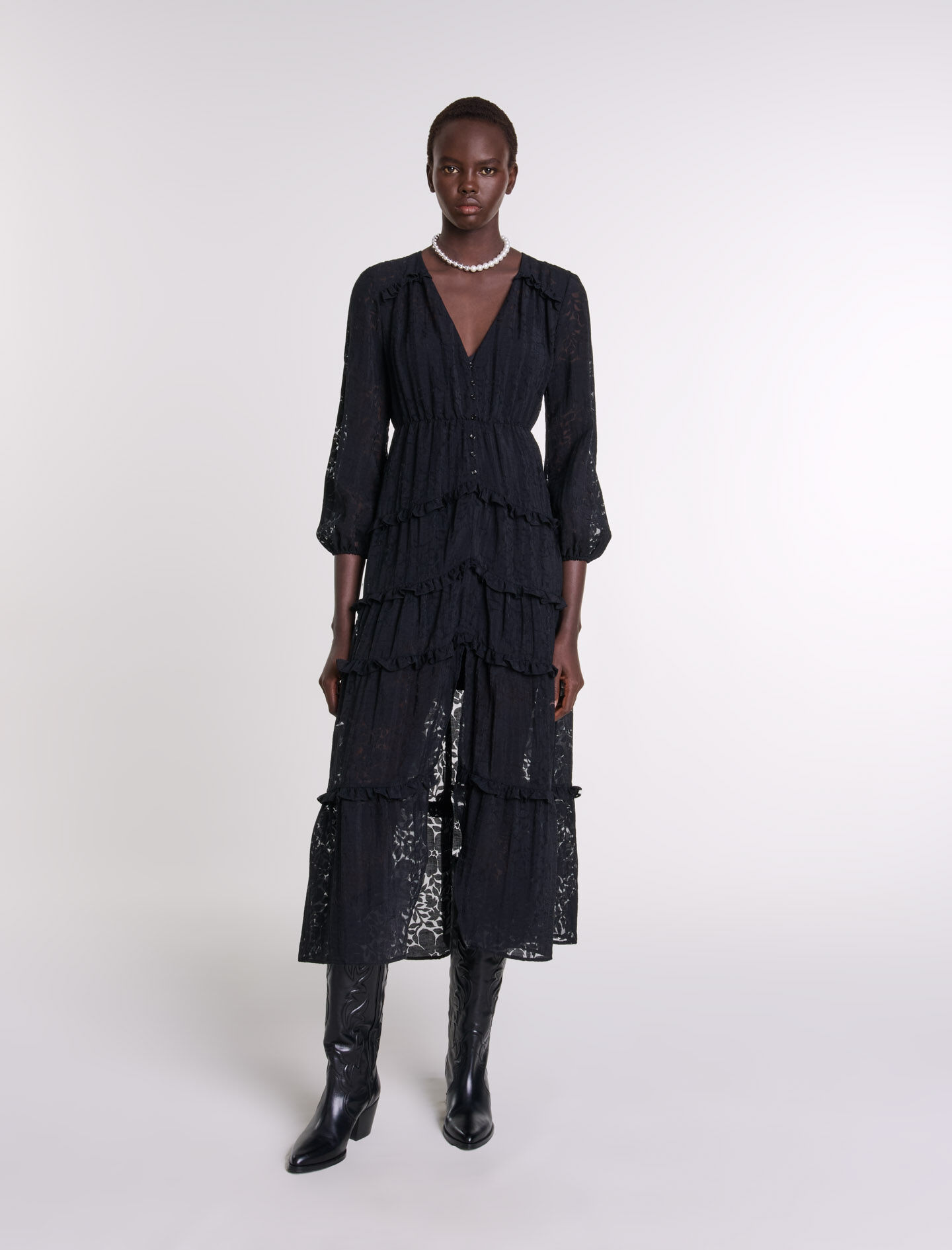Robe dentelle maje on sale
