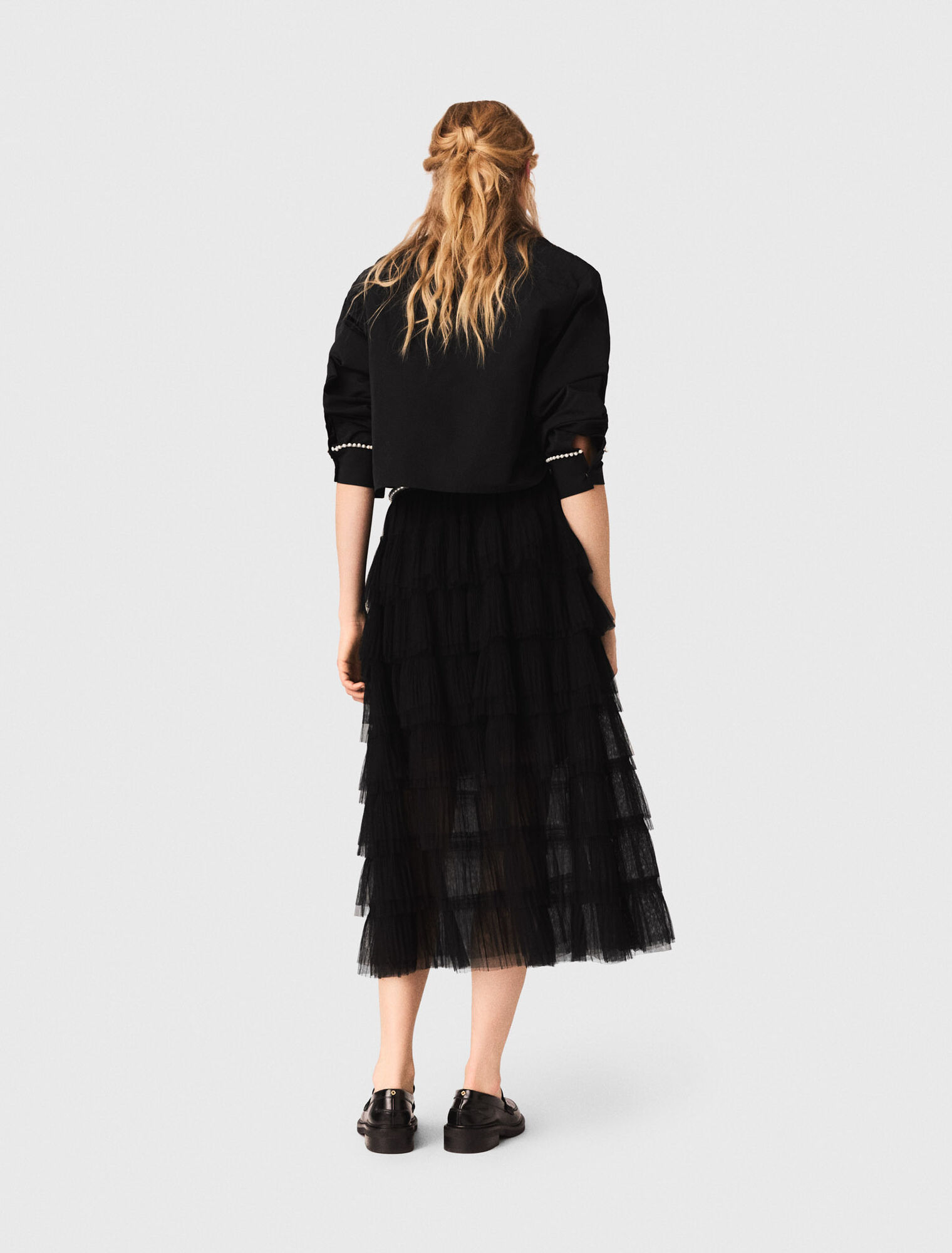 Tulle midi skirt