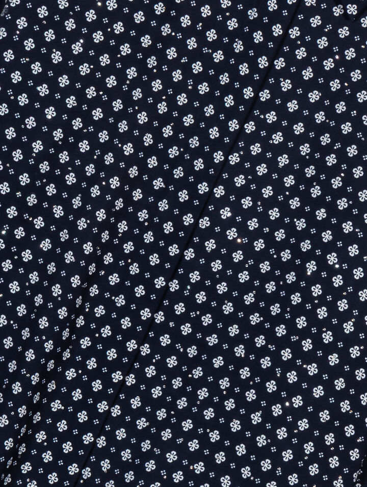 Patterned rhinestone shirt