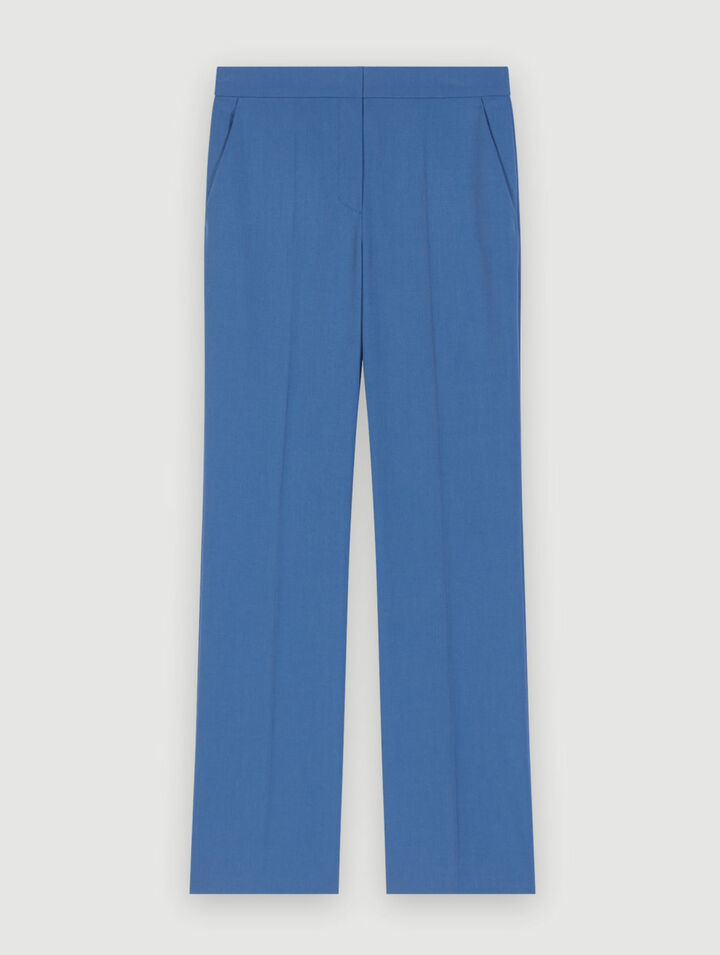 Blue straight suit pants