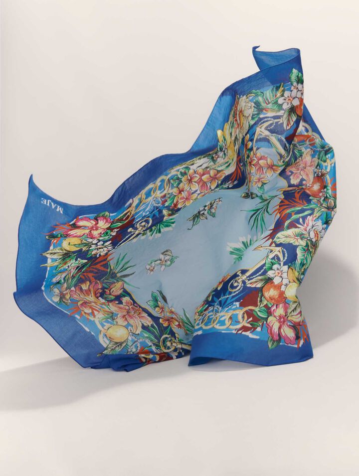 Carré 90x90cm en imprimé coton