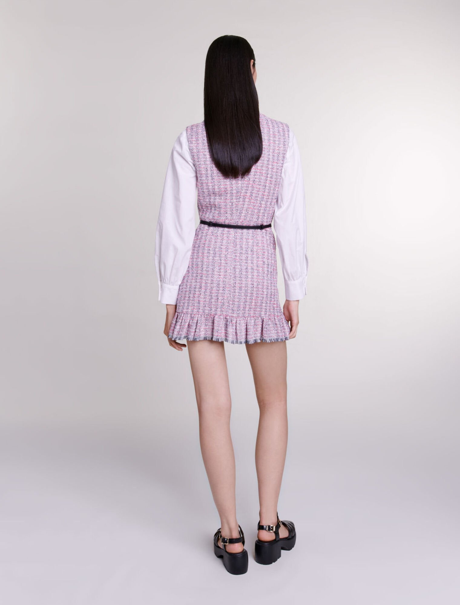 Tweed 2-in-1 short dress