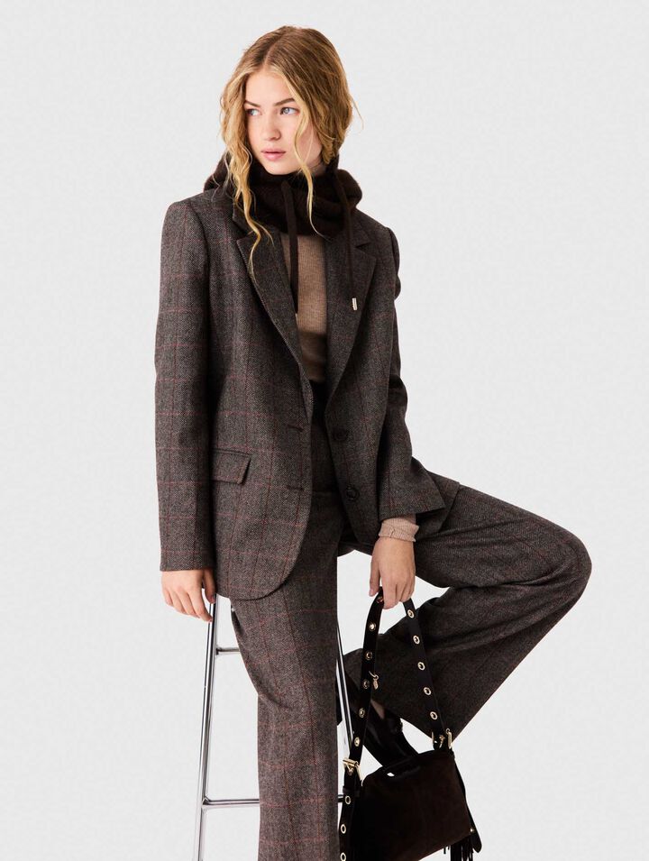 Belted suit jacket