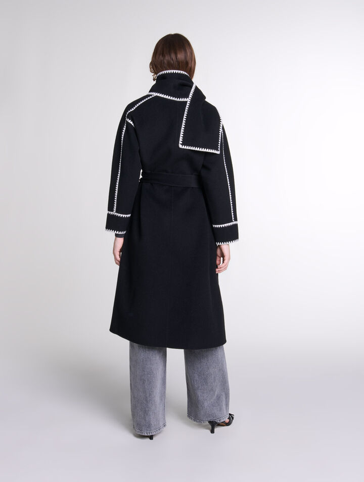 Manteau bicolore double face