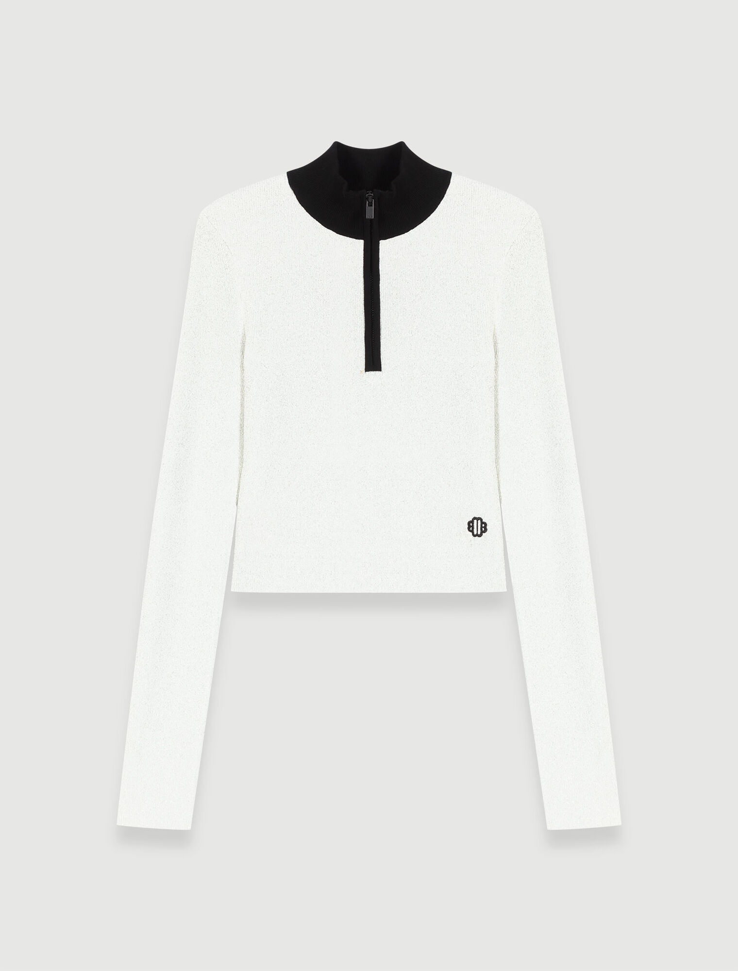 Pull court en maille fantaisie
