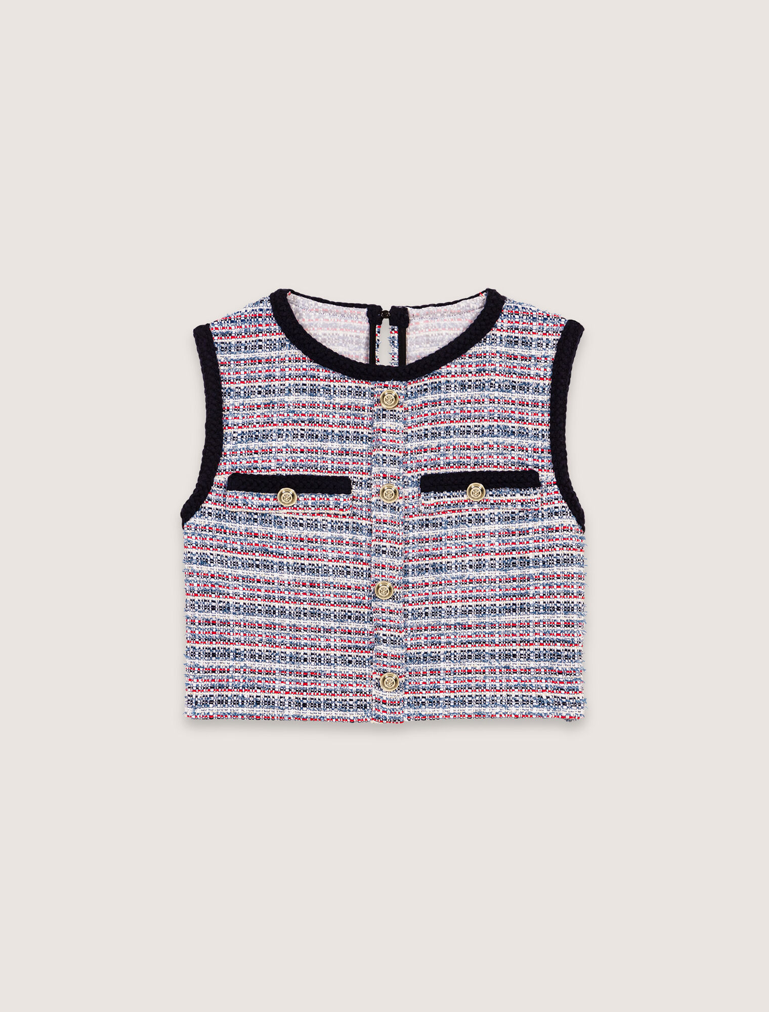 Robe courte 2-en 1 en tweed