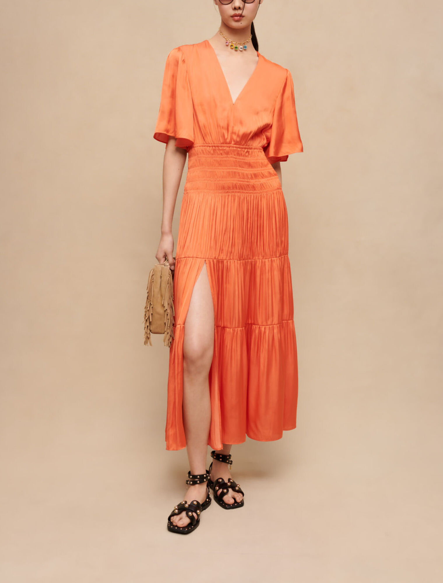 Long satiny dress