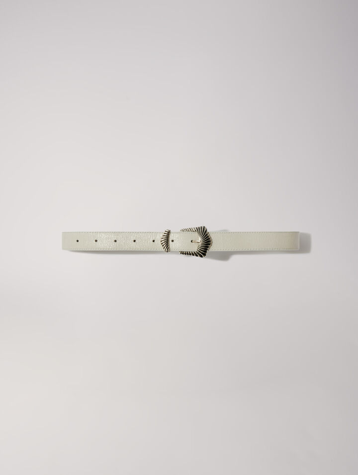 Ceinture en cuir à boucle grunge