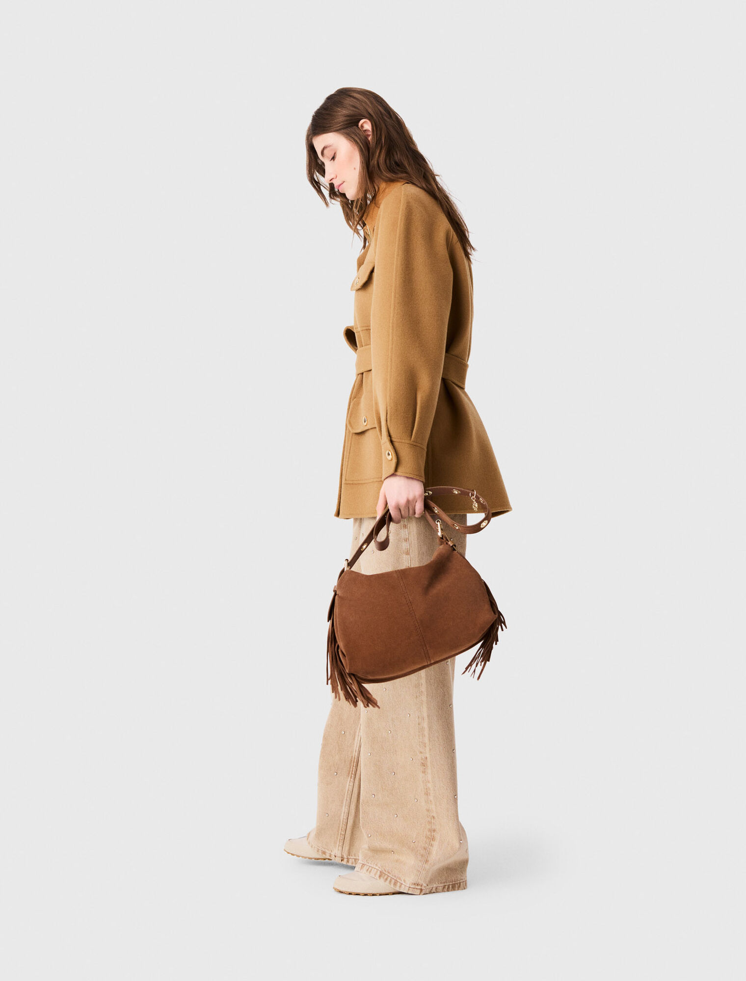 Manteau mi-long en laine