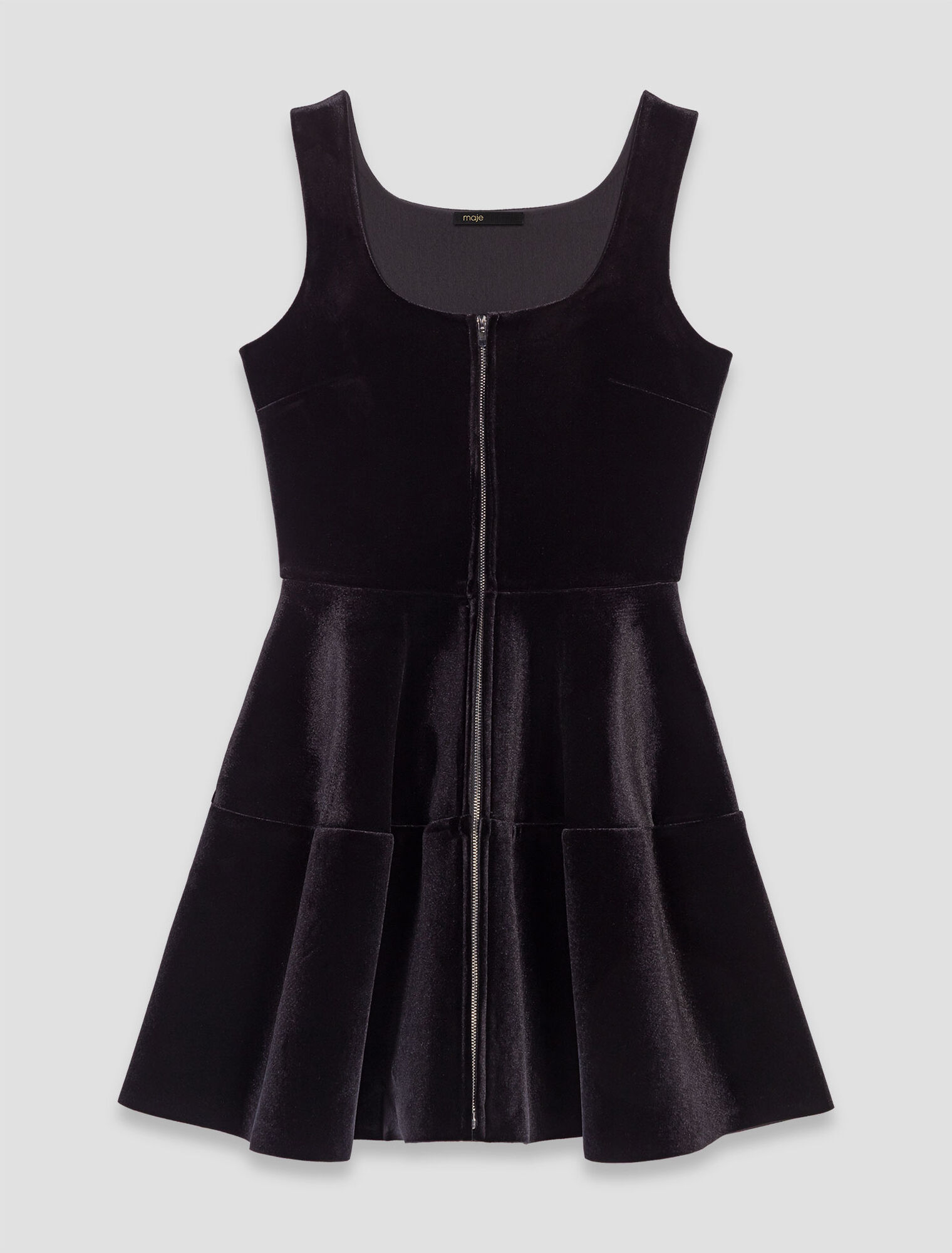 Robe courte patineuse en velours