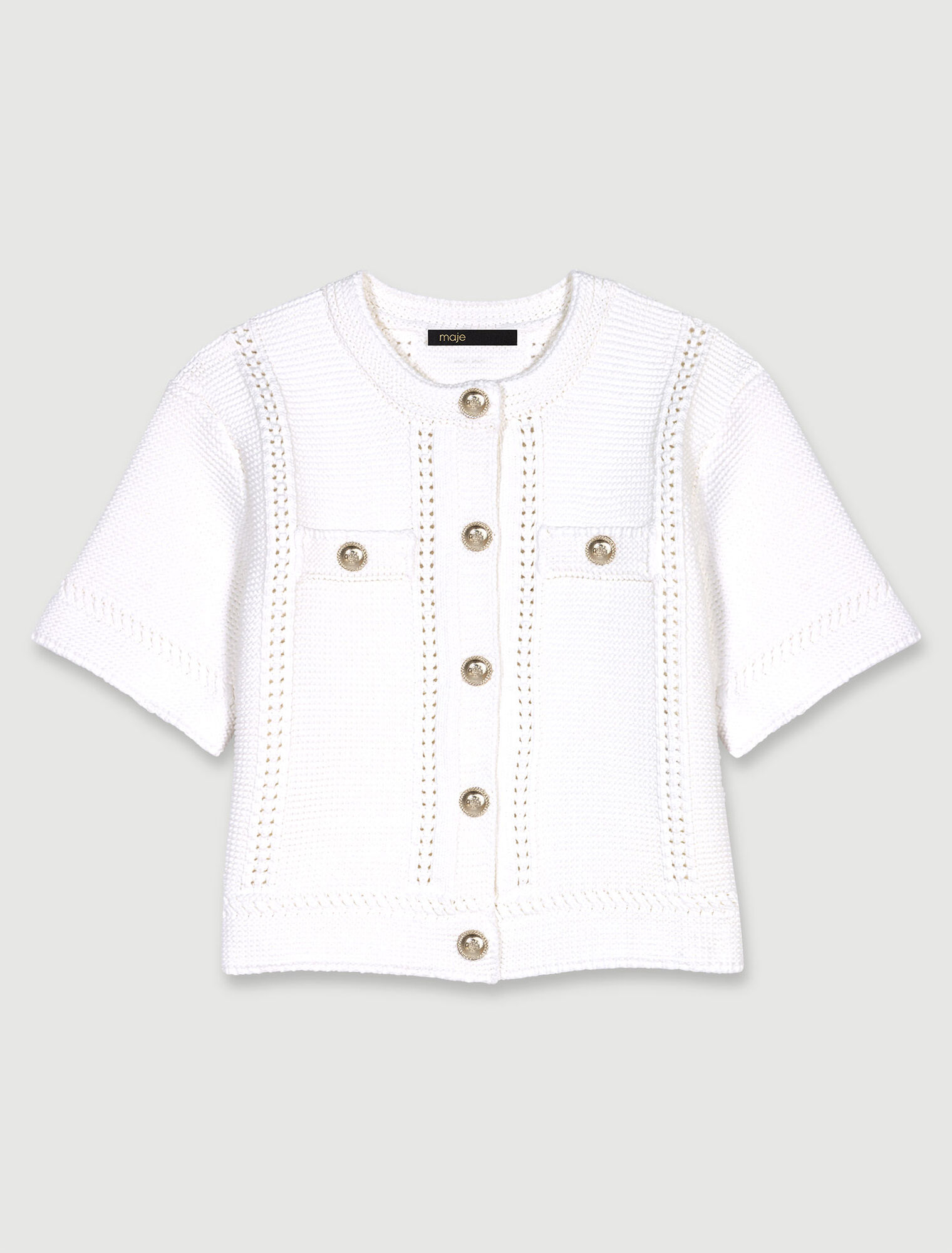 Cardigan en maille manches courtes