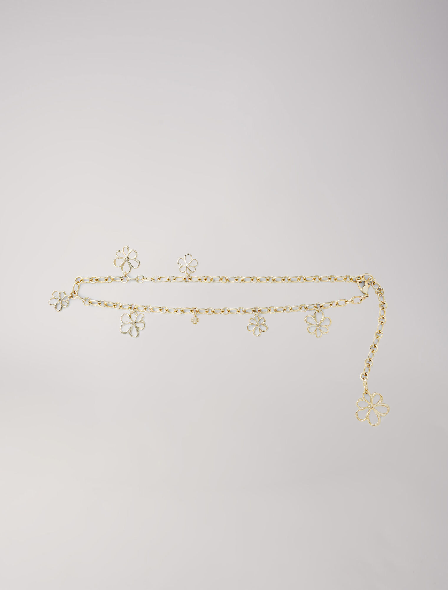 Ceinture chaîne ornée de fleurs