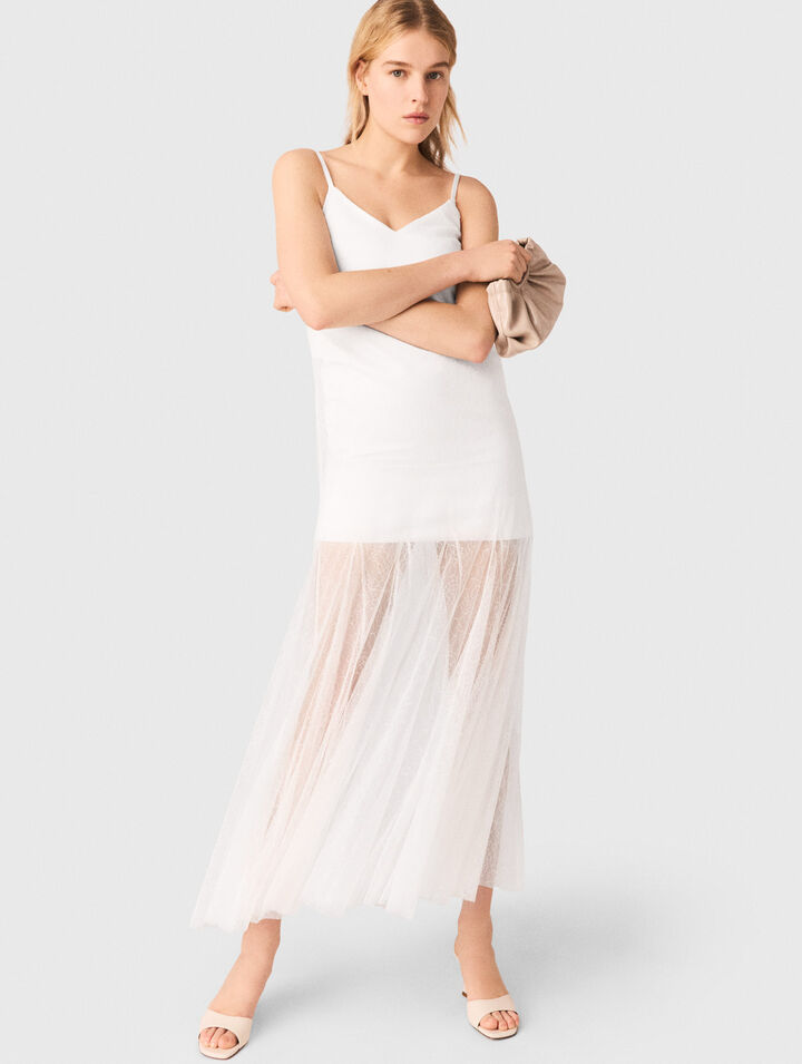 Taffeta and lace dress