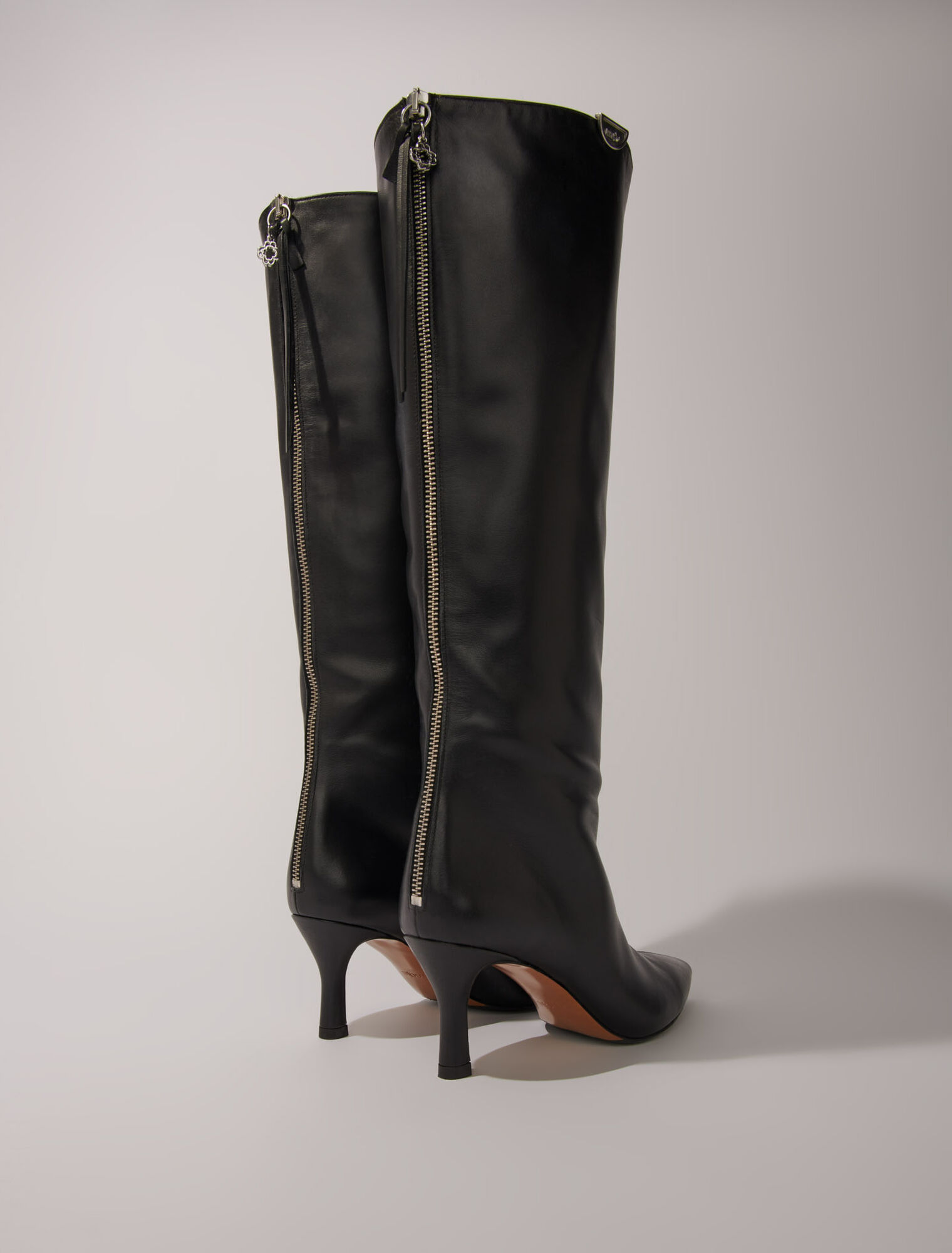 Bottes en cuir à bouts pointus