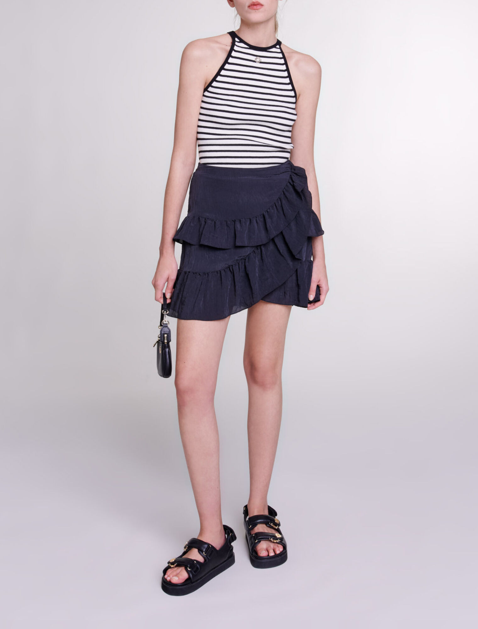 Short ruffled skirt