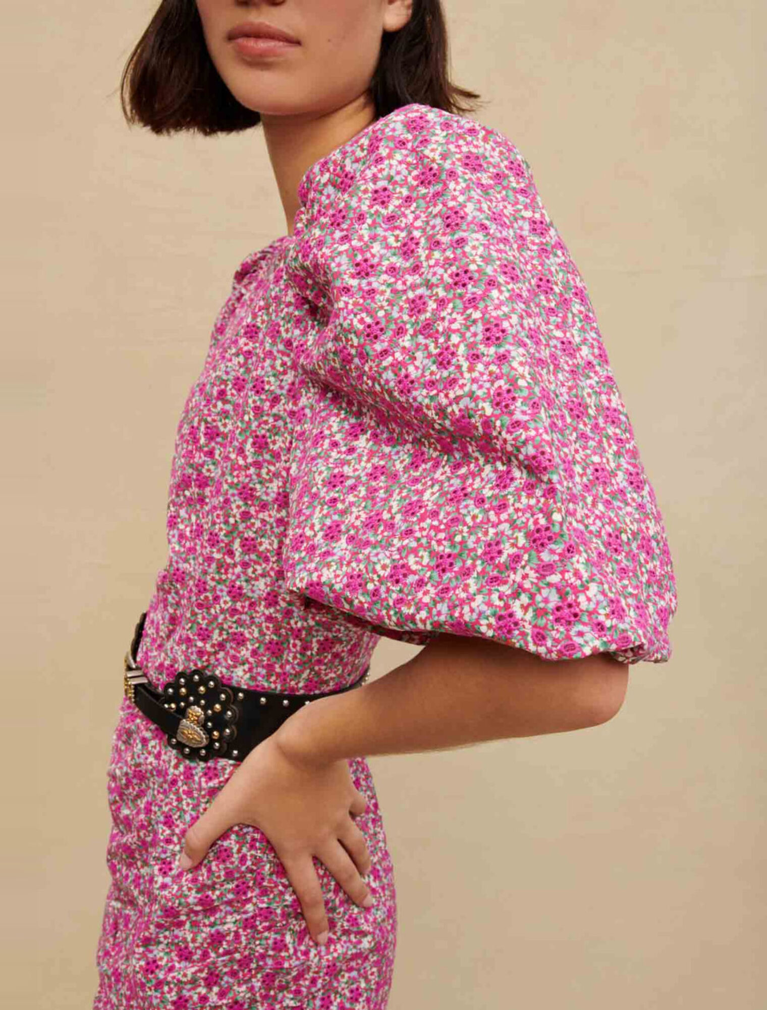 Robe courte à imprimé fleuri