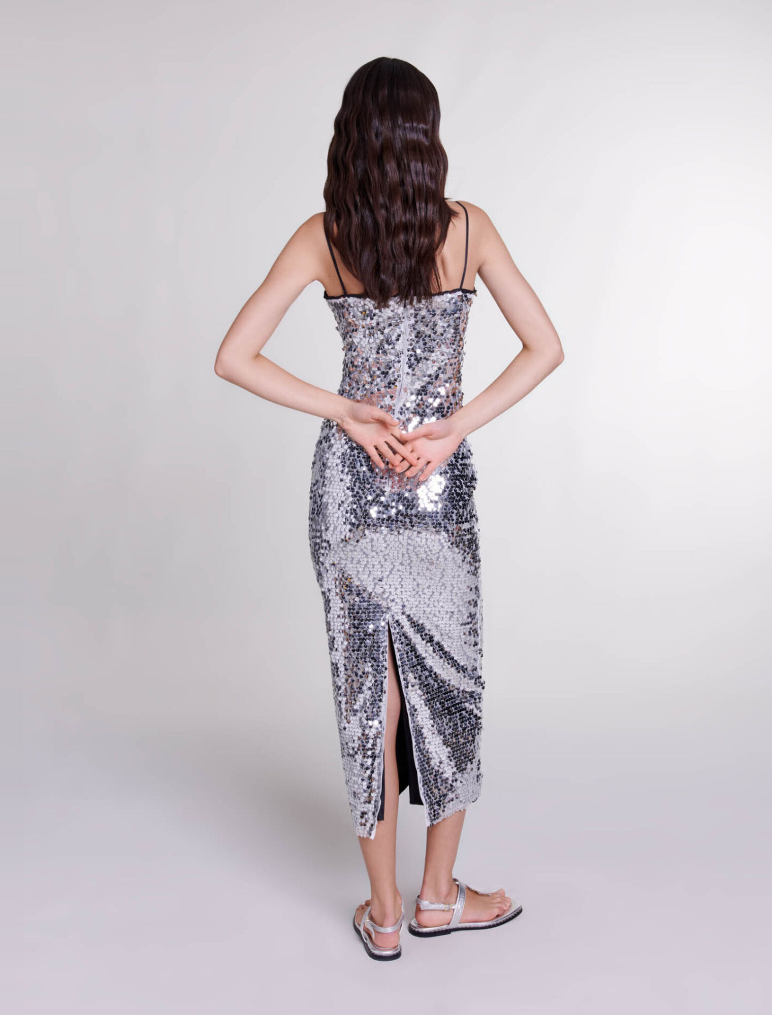 Robe longue à sequins