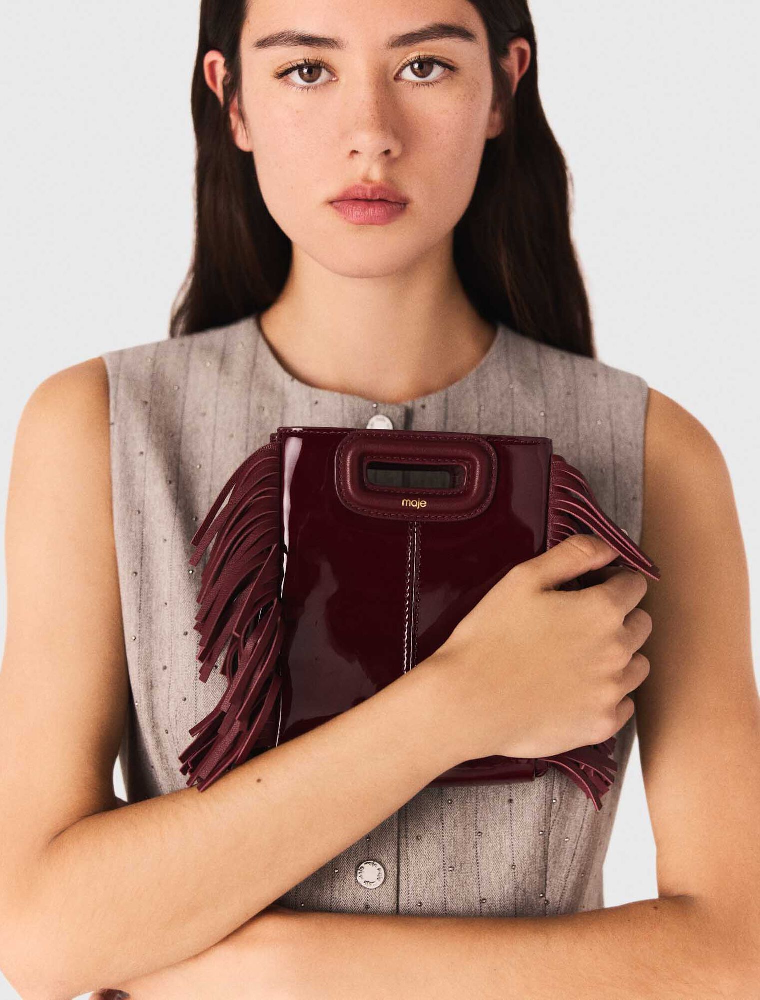 Sac M mini en cuir lisse