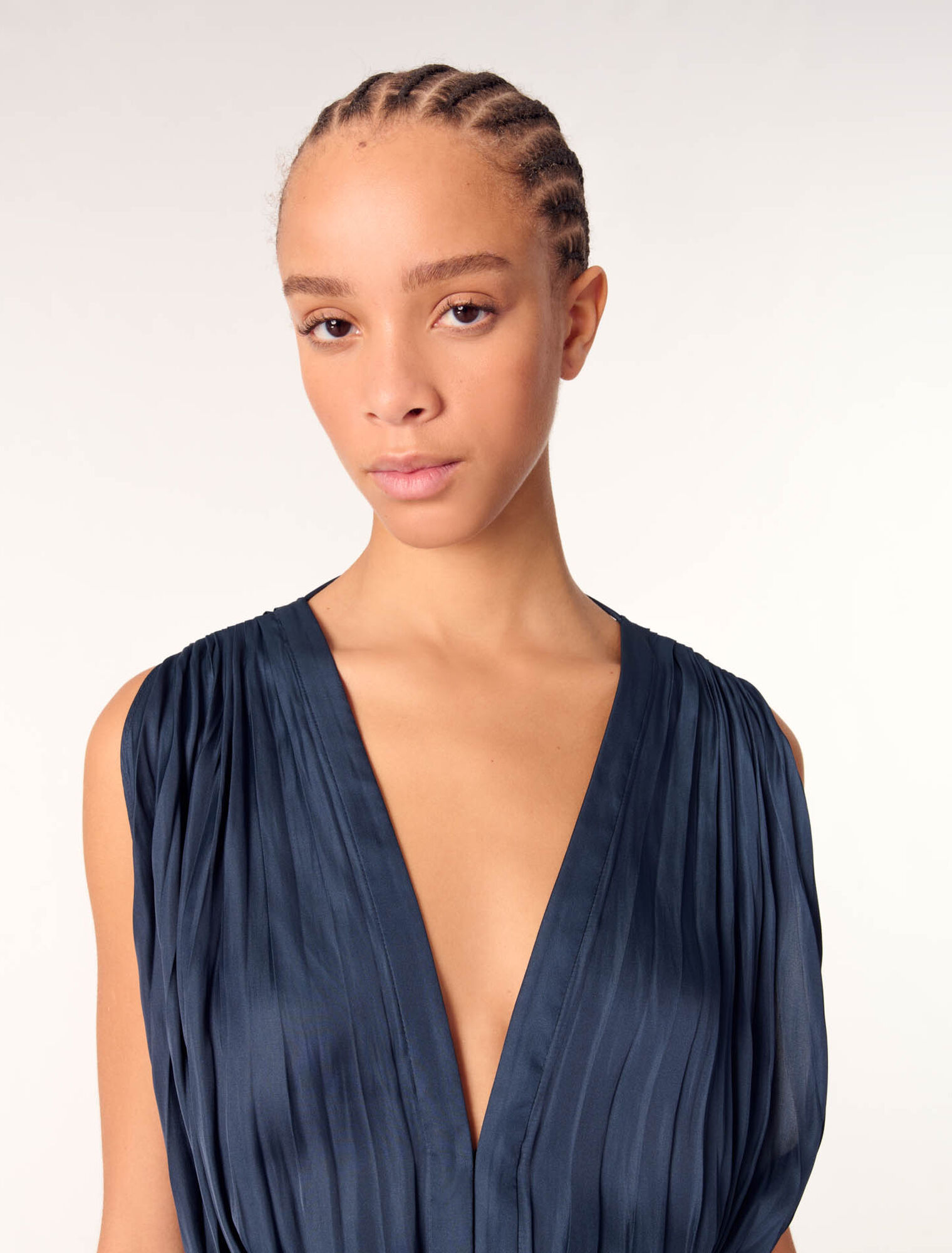 Pleated maxi dress