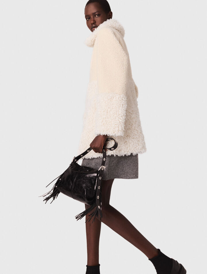 Manteau long en fausse fourrure
