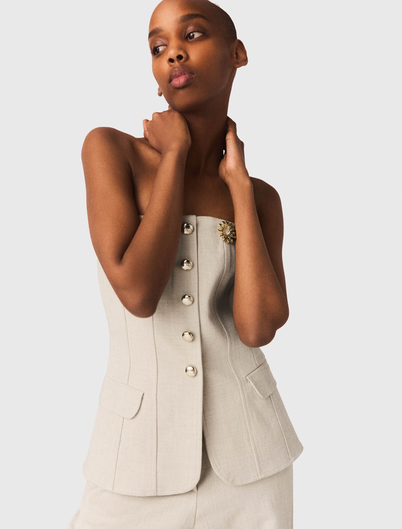 Top bustier de tailleur