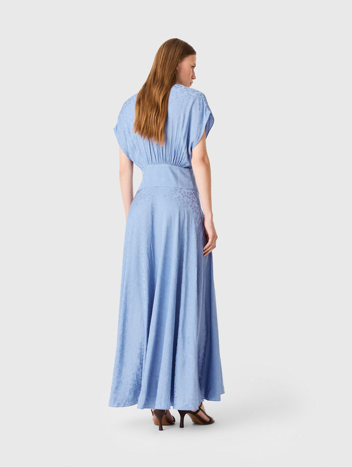Robe longue imprim&eacute;e jacquard