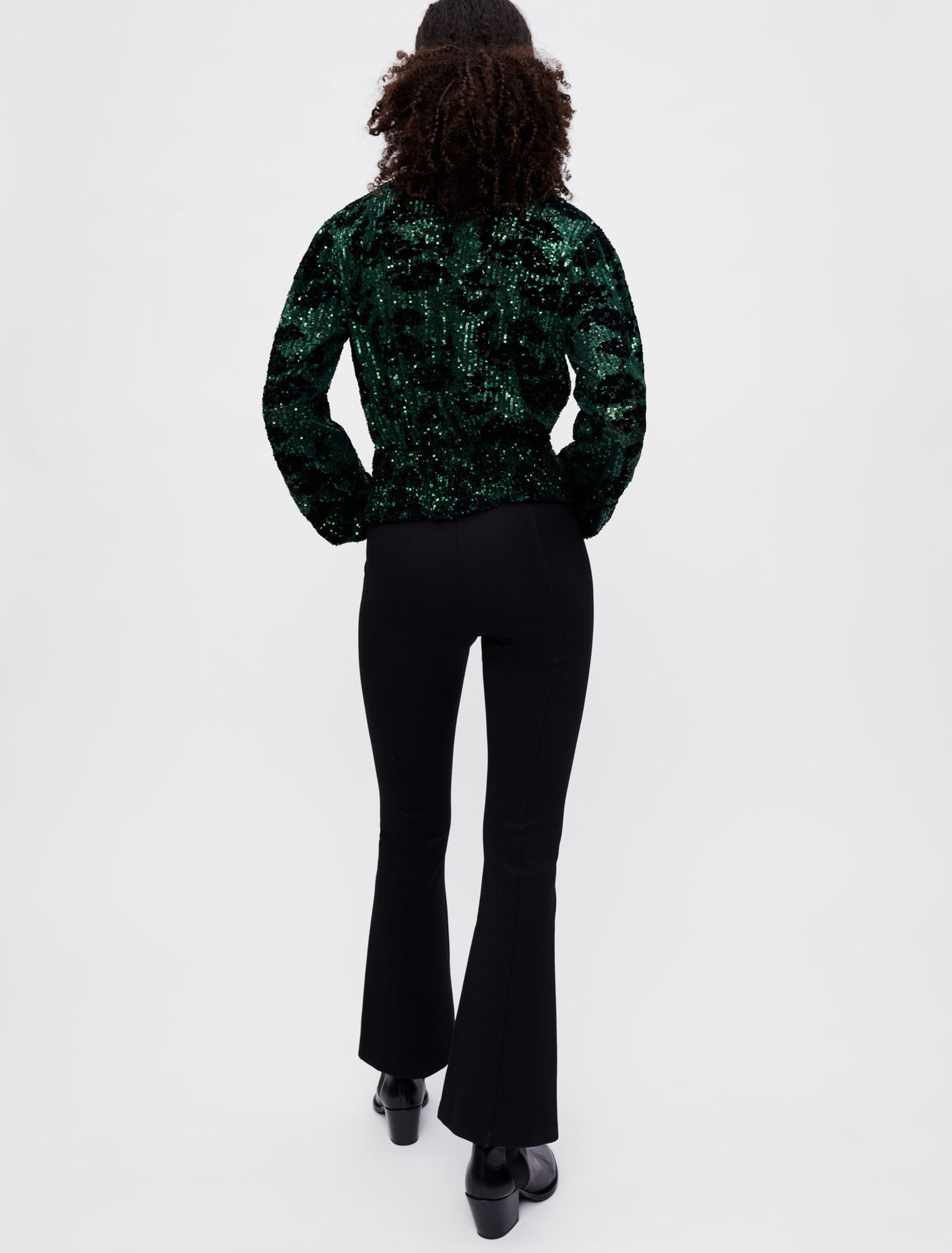 Sequin-embroidered top