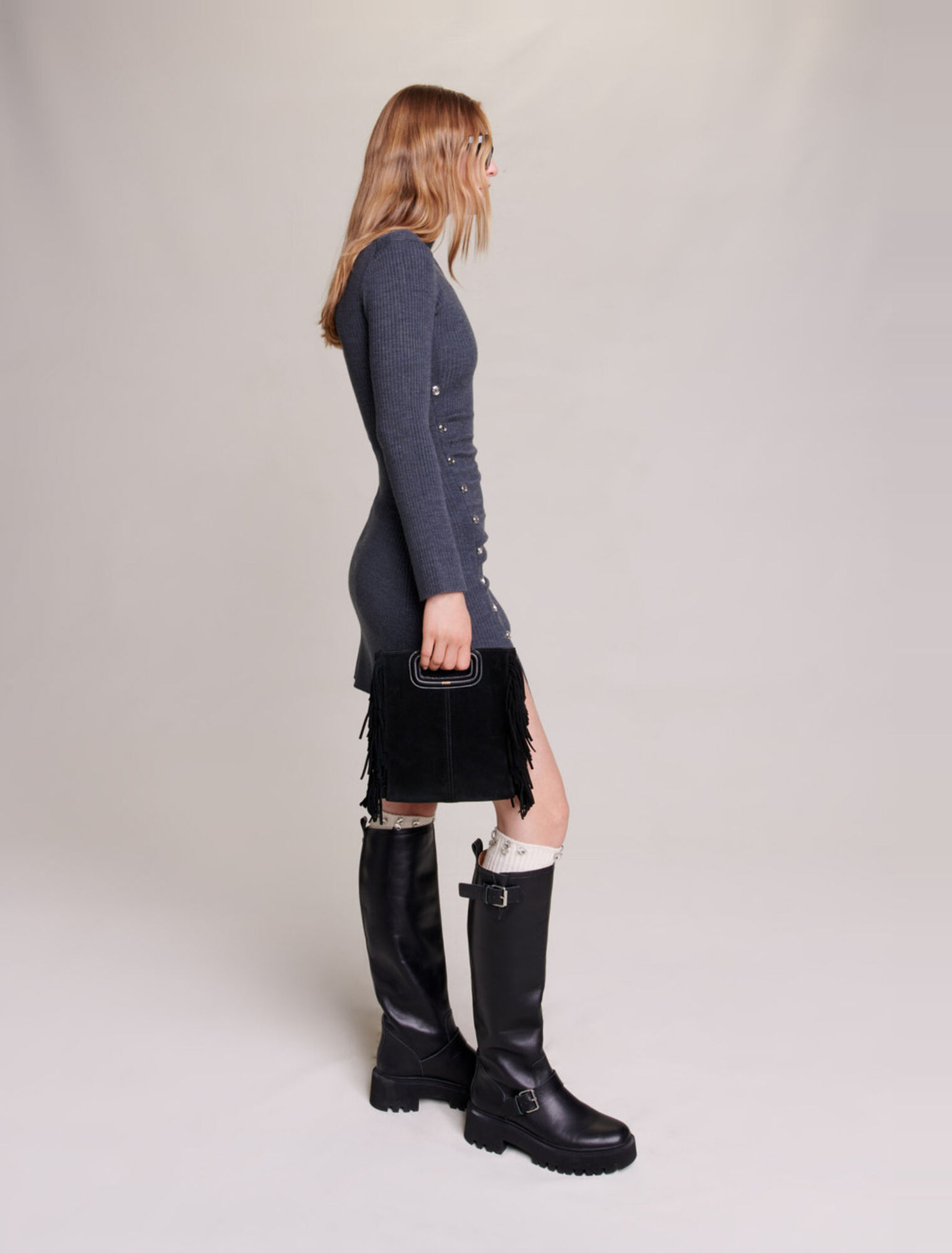 Robe courte en maille