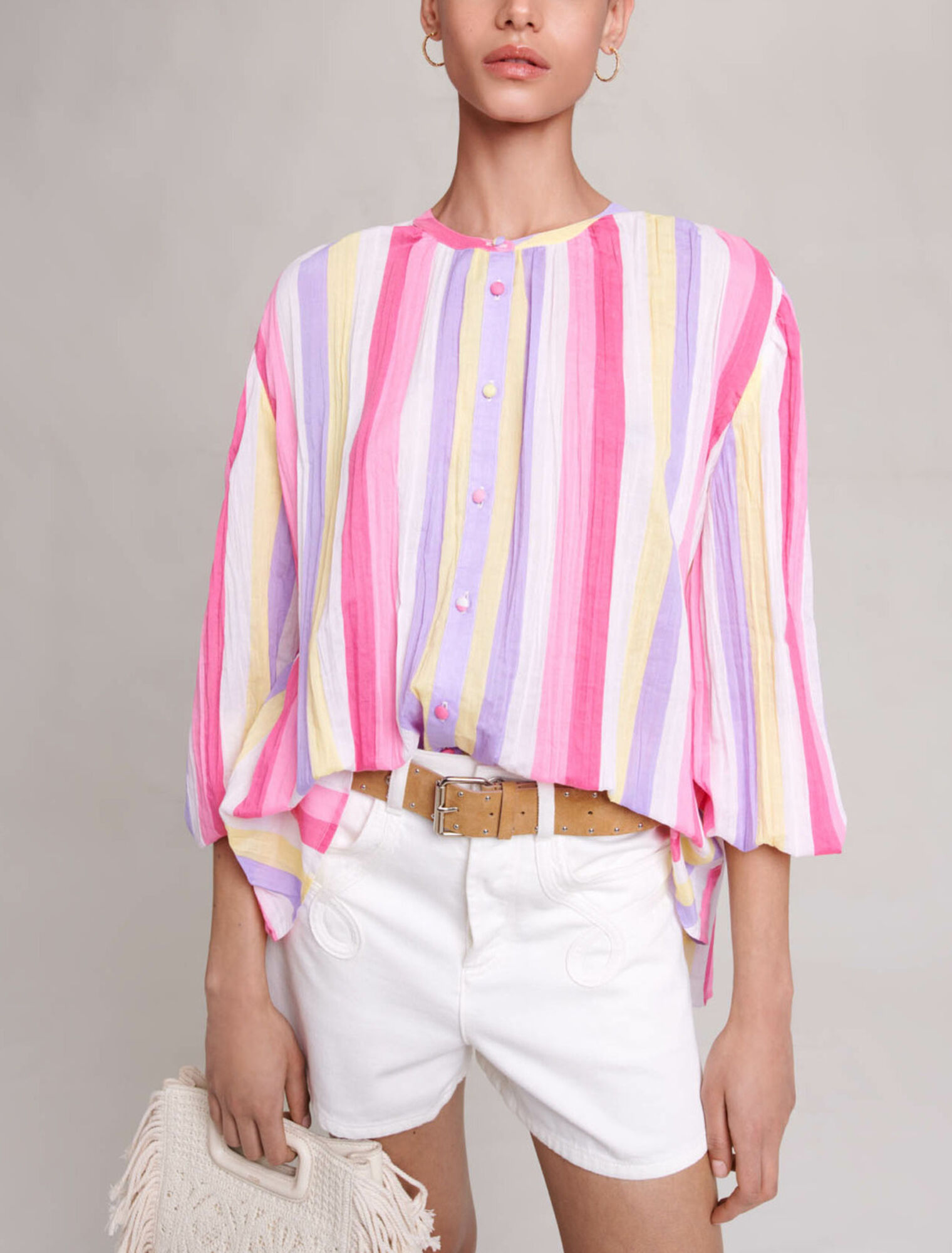 Oversized striped blouse
