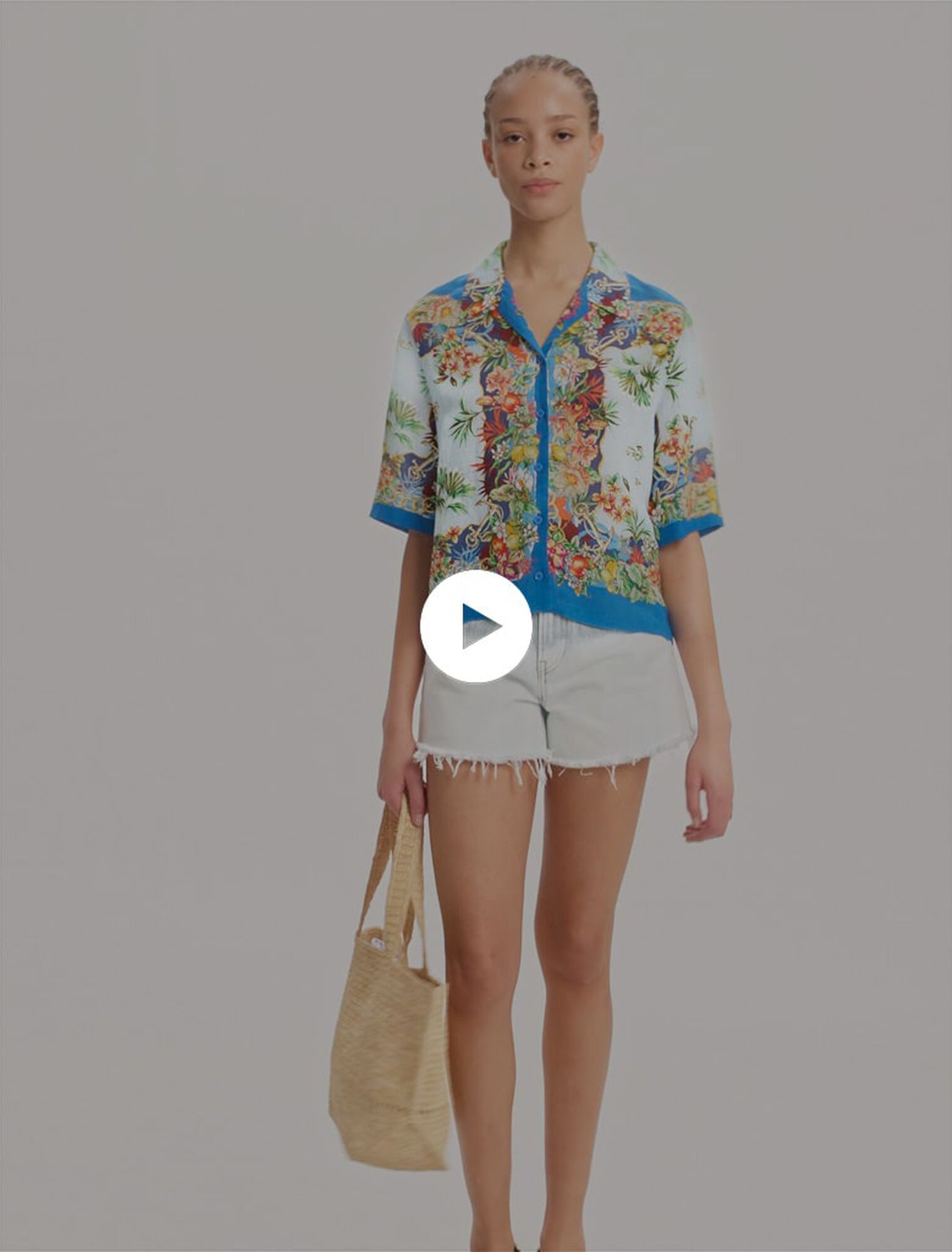 Chemise courte imprimée