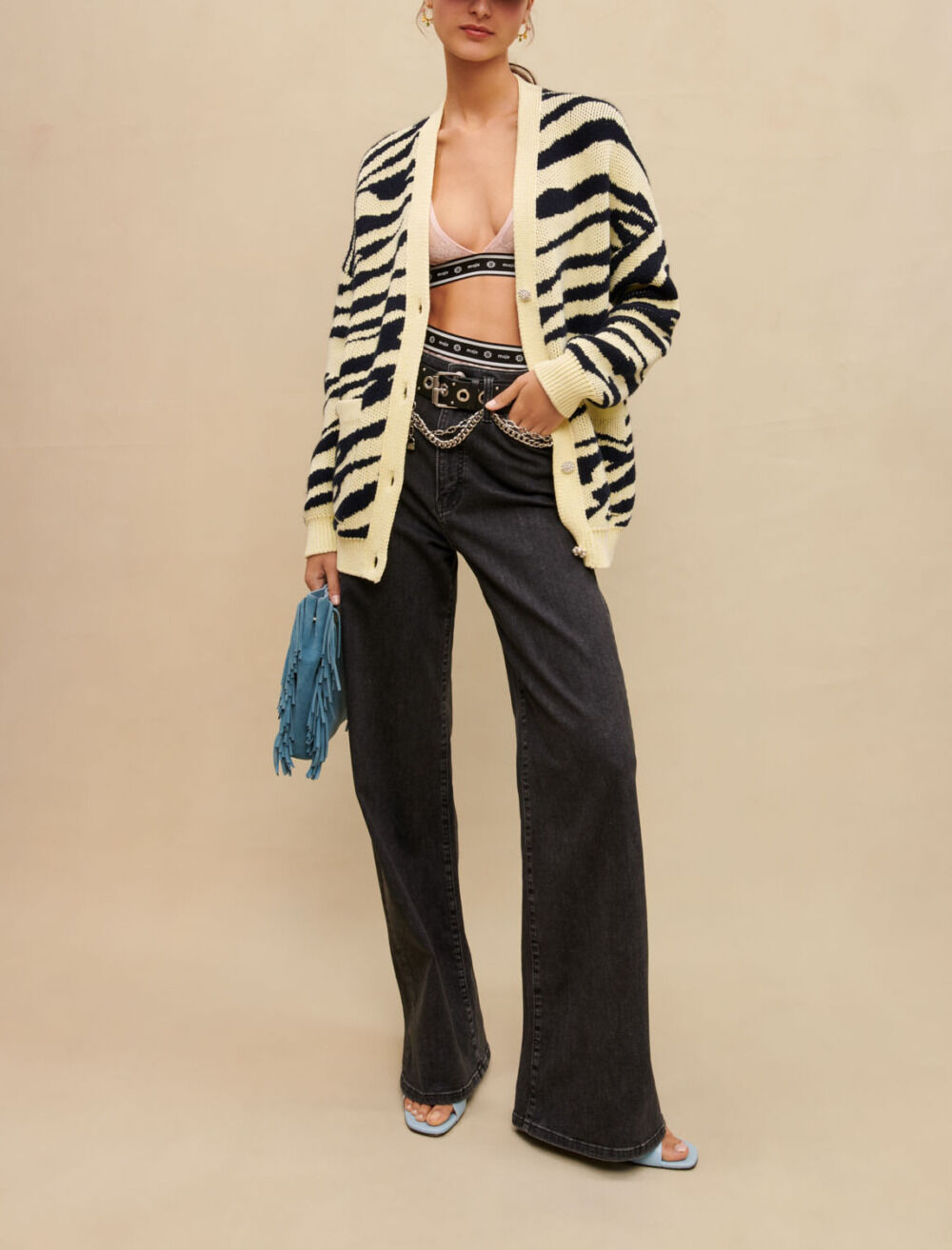 Maje yellow cardigan shop