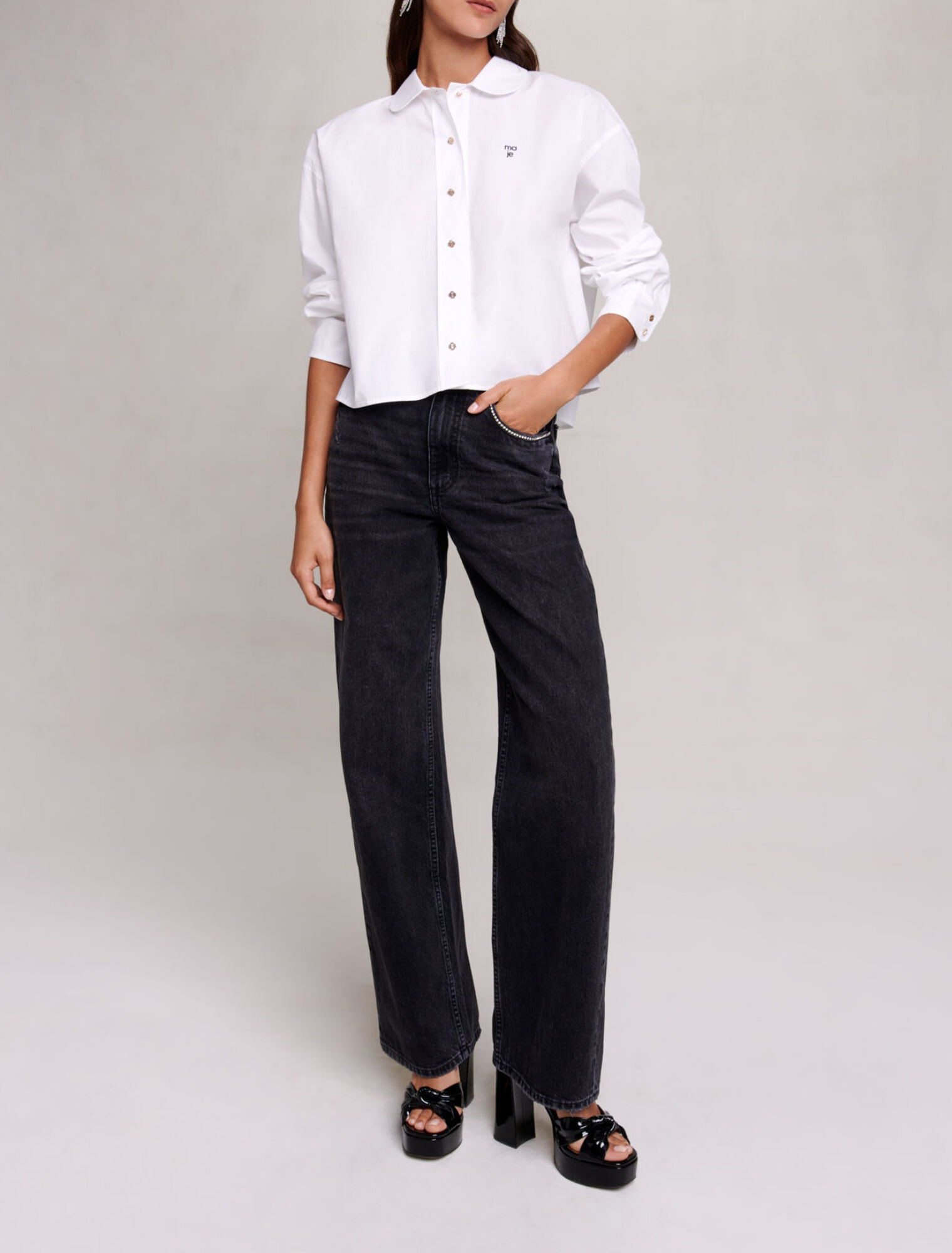 Short cotton shirt