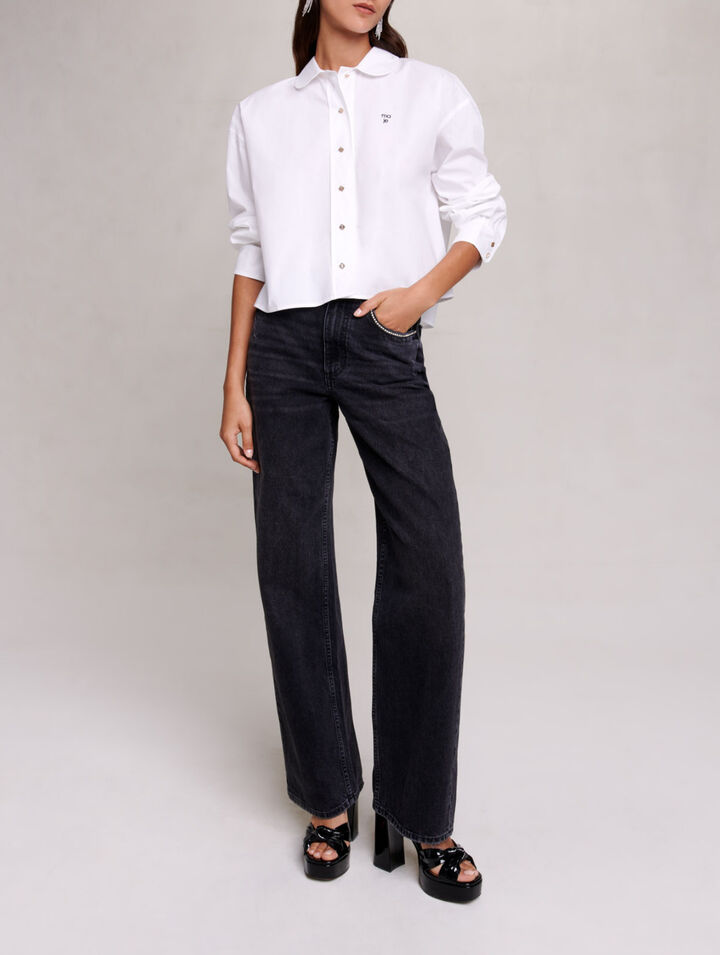 Short cotton shirt